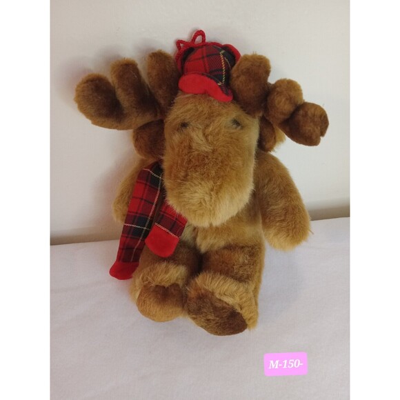 Vintage 1997 Winter Season Moose Beige Plush Toy, Soft Stuffed Animal Toy 14" IN - Picture 1 of 6